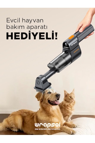 S12+ 3'ü 1 Arada Katlanabilir Araç Süpürgesi Güçlü Vakum, Üfleme Ve Evcil Hayvan Tüyü Temizleme 0 - 250 Watt