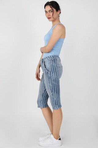 Balins Kadın Çizgili Capri Lzr Ağart Mavi