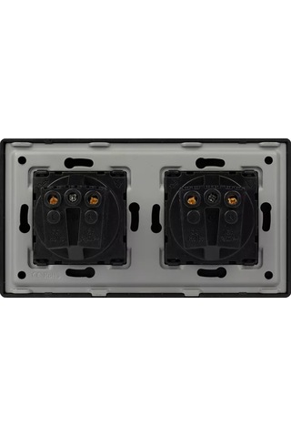 Dealuxx Cam Çerçeveli Siyah Çift Prizli Priz 193877878