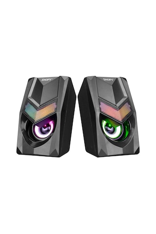 Snopy Sn-X25 Rgb Işıklı 3Wx2 Siyah Usb Speaker