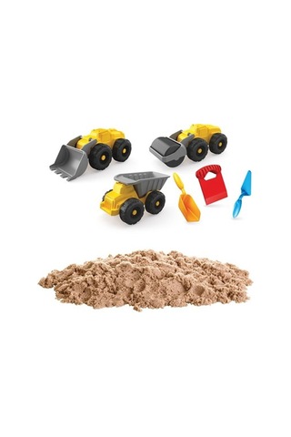 Dede İş Makineleri İnşaat Seti Kinetik Oyun Kumu Seti 750 Gr