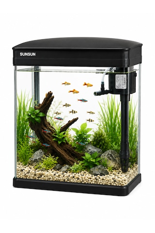 Jr-230 Cam Akvaryum 7 Litre Siyah