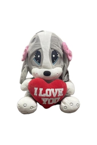 Kalpli Üzgün Köpek Peluş 40 Cm 62399 Çok renkli