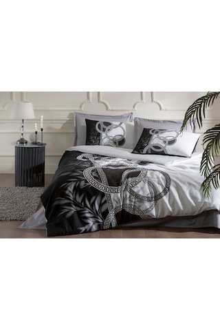 Cadena Çift Kişilik Soft Life Saten Nevresim Takımı Bej