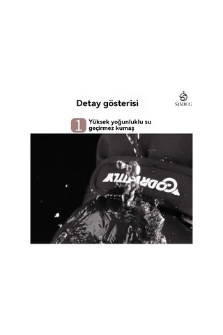 Kayak Sıcak Rüzgar Geçirmez Su Geçirmez Dokunmatik Ekran Eldiveni Mor Beyaz