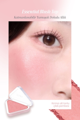 Clio Katmanlanabilir Yumuşak Dokulu Işıltılı Bitiş Sunan Allık Essential Blush Tap S203 Roast Berry