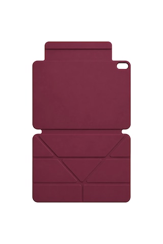 Apple Uyumlu iPad 2025 10.9 10.nesil A16 Edz Manyetik Standlı Tablet Kılıfı - Mürdüm Arka Kapak