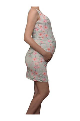 Luvmabelly Maternity 5511 Çiçekli Lohusa Emzirme Elbise-çok Renkli