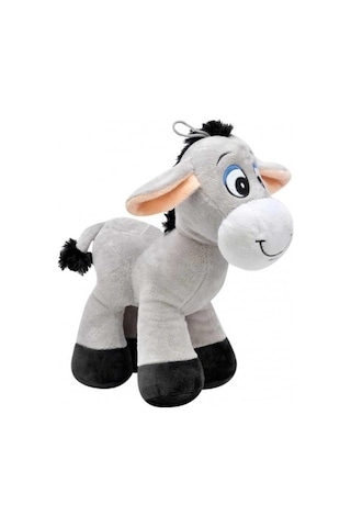 Sevimli Peluş Eşek 28 Cm Yumuşacık Sarılmalık Gri Peluş Oyuncak