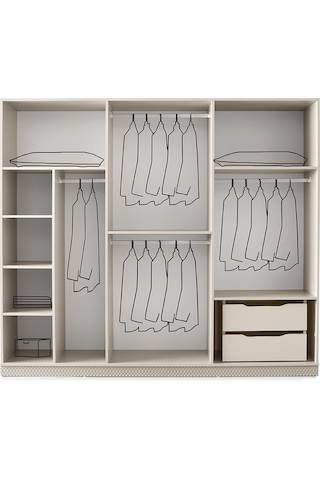 Marsilya Mdf 6 Kapılı Dolap