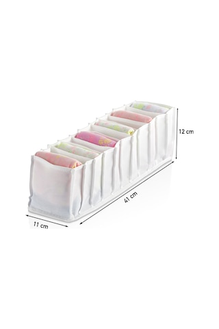 Serstil Organizer 1.boy 11 Gözlü 12x38x12 Cm Beyaz