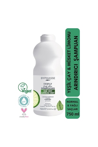 Family Fresh Normal Ve Yağlı Saçlara Özel Yesil Çay Ve Misket Limonlu Şampuan 750ml