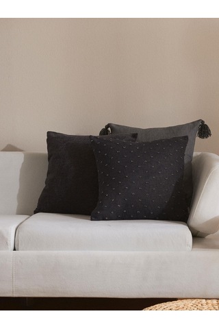 Noir Touch 3'lü Kırlent Kılıf Seti Siyah