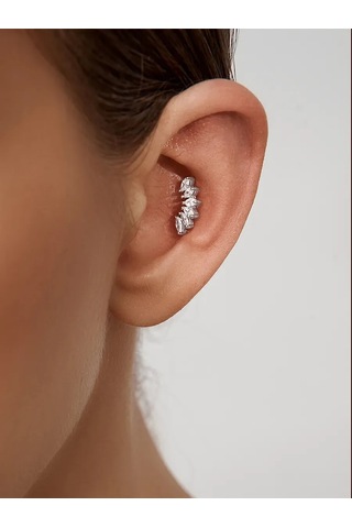 Zoloto Russkih Helix Piercing 925 Ayar Gümüş 47325311 Gri