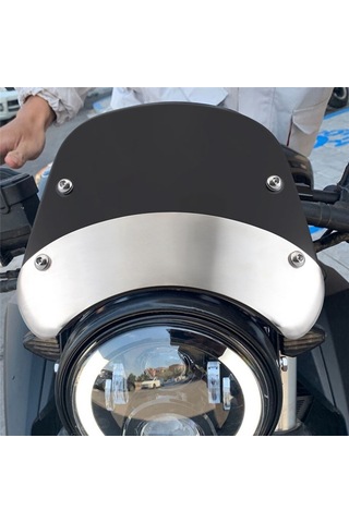 Nayomiglow Motosiklet Ön Cam Rüzgar Deflektörü Ön Cam Honda Ct125 Ct 125 Super Cub 2020-2021 Siyah