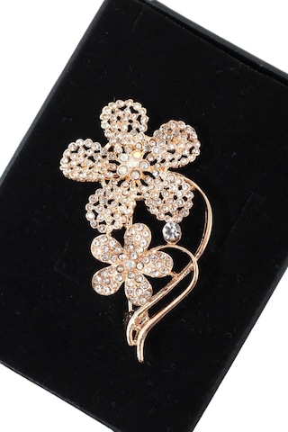 Işığın Dansı Kır Çiçeği Broş Gold Renkli Kristal Taşlı Kadın Yaka İğnesi Çiçek Broş Çok renkli