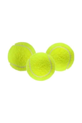 Tenis Topu Antrenman Sarı 3 Adet Birden Köpek Dişleme Topu Oyun T