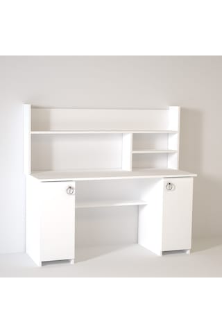 Kalenderdekor1 Kalender Dekor Lucas-Twins 145 Cm Çalışma Masası Lc01 Beyaz