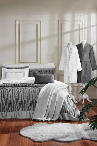 Özdilek Velluto Çift Kişilik Çeyiz Seti 27 Parça Gri