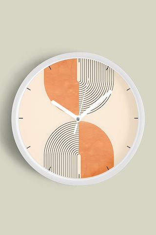 Modern Duvar Saati - 35cm - Önü Camlı Beyaz Kasa - Sessiz Mekanizma-jh0158 Beyaz