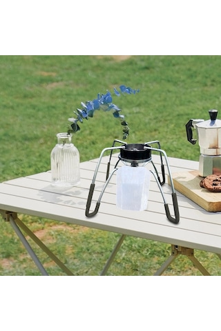 Homyl 4x Kamp Sobası Bacak Örtüsü Sırt Çantasıyla Siyah Siyah