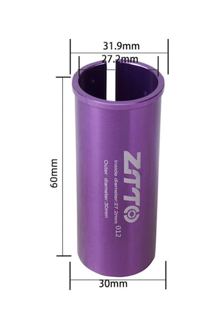 Ztto Bisiklet Koltuğu Direği Adaptörü Alüminyum Bisiklet Selesi Direği Tüpü Azaltıcı Kol Dönüştürücü - 27,2 Mm'den 30 Mm'ye