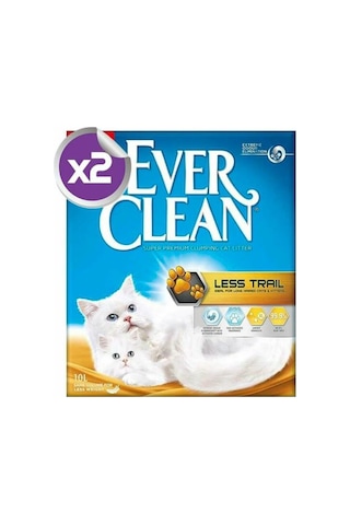 Ever Clean Less Trail Patilere Yapışmayan Kalın Taneli Topaklaşan Kedi Kumu 2 x 10 L