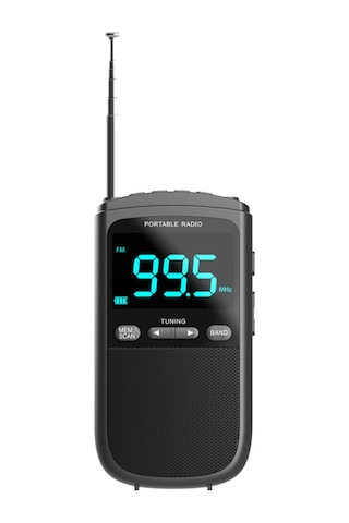 Vkemall Çok İşlevli Taşınabilir Radyo Genlik Modülasyonu Frekans Modülasyonu Ayarlanabil Çok Renkli