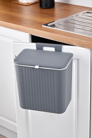 12 Litre Fonksiyonel Kapaklı Banyo Ve Mutfak Tezgahüstü Çöp Beyaz