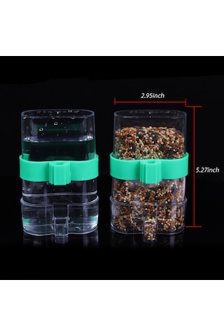 Shineyee Kafes İçin Otomatik Kuş Besleyici Kuru Gıda Dağıtıcısı Kuş Tohumu Gıda Su Besleme Besleyici Dağıtıcı Papağan Kuş Hamster Kirpi Sincap G-24