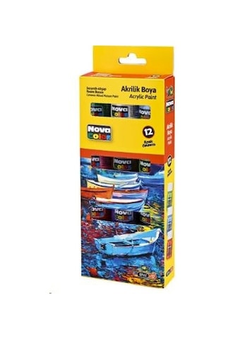 Nova Color Akrilik Boya Sise 12'li 17 ML Nc-2008 Nova Color Akrilik Boya Sise 12'li 17 ML Nc-2008