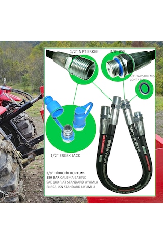 3 Ton - 55cm Traktör Ortakol, Hıdrolik Silider - 19mm Silinder Kafa, 3 Ton - 55cm Toplift Hydraulic Cylinder With 19mm Cylinder Head