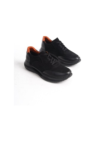 Mubiano Hakiki Deri Mbkry301-s Erkek Siyah Sneaker & Spor Ayakkabı Siyah
