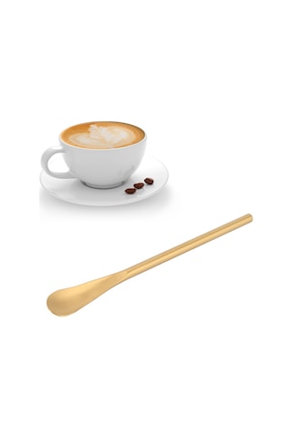 Geeroyoo 304 Paslanmaz Çelik Kısa Saplı Karıştırma Kaşığı - Kahve, Tatlı, Şarap Ve İçecekler İçin Dayanıklı Ve Sağlıklı Altın