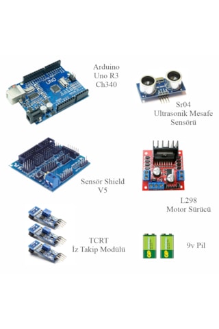 Arduino İle Uyumlu 2wd Follower Çizgi İzleyen Araba Full Set