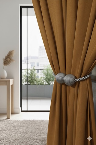 Mıknatıslı Perde Bağlama Aparat Aksesuarı Braçol Gri