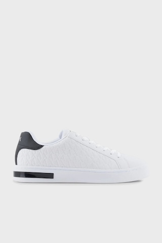 Armani Exchange Erkek Ayakkabı Xm000140 Af11916 M0028 Beyaz-siyah Beyaz-siyah