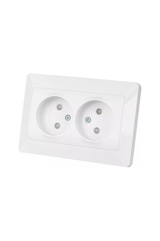 Tdm Electric Çift Priz 2p, Korumalı, 10a, 250v, Beyaz "ılmen" Tdm 223550201 Ilmen