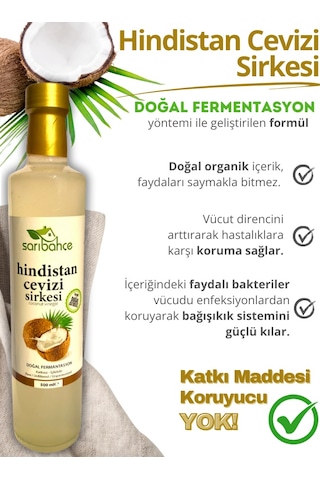 Hindistan Cevizi Sirkesi 500 Ml 2'li Paket - Organik Doğal Fermantasyon