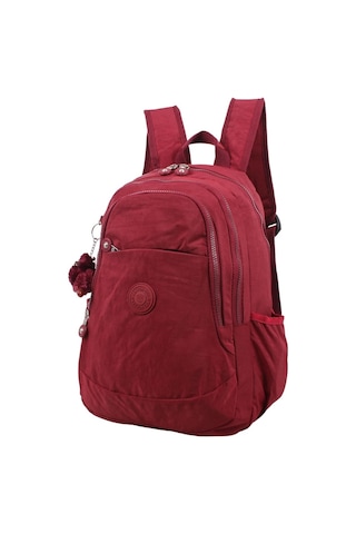 Markahit Kenyon Cox 8812 Bordo Unisex Klinkır Aksesuarlı Kumaş Sırt Çantas