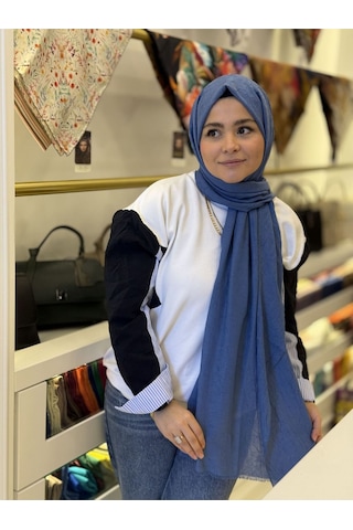 La Boutique Be Happy Şal İndigo Çok Renkli