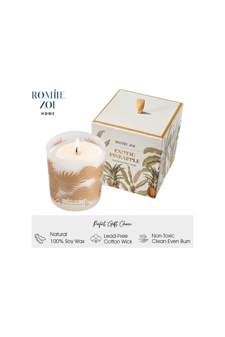 Kokulu Mum - Ananas - Ev İçin 6oz Soya Mumu Mum, Kadınlar İçin Hediyeler Diğer