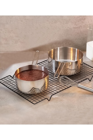 Steel&More Çelik 2 Li Kaçerola Sosluk Sütlük 16cm Gri