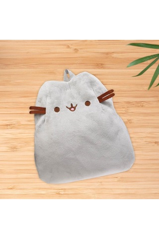 Suntek Sevimli Karikatür Peluş Sırt Çantası Moda Kadın Gri