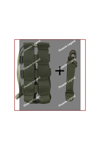 Mufunye Yeşil Askeri Kettle Çantası - Dikişli Çanta, Dış Mekan Dağıtımı, Dağcılık Aksesuarı, Omuz Kayışı İle Yeşil