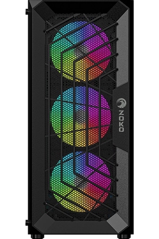 Zoko Chiko 4x12 CM ARGB Fan Mesh Panel Temper Camlı Gaming Kasa