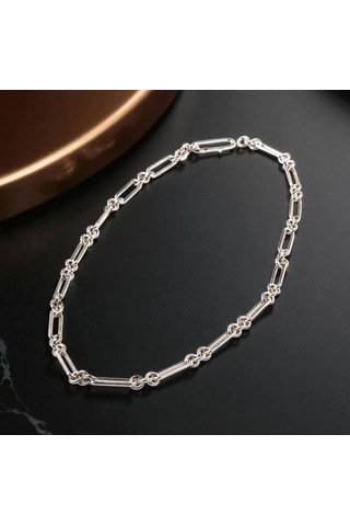 Unisex İtalyan Model Çelik Zincir 9129 Gümüş