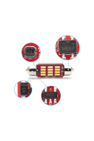 Sofit Led Canbus C5w 10 Led Tavan Plaka Ampül 31mm 2 Adet