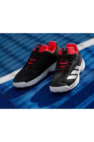 Adidas Courtflash K Genç Tenis Ayakkabısı Jr4451 Siyah Beyaz