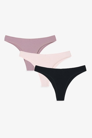 Penti Renkli Soft Tones 3'lü Pamuklu V Model Brazilian Külot